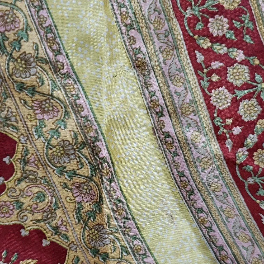 Darn Good Yarn Sari Silk Wrap Skirt Ankle Goddess - Picture 15 of 16